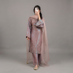 Blush Rose Metallic Embroidered Suit