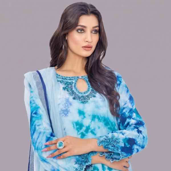 Lavender Haze Raw Silk Tunic with Geometric Silver Embellishments