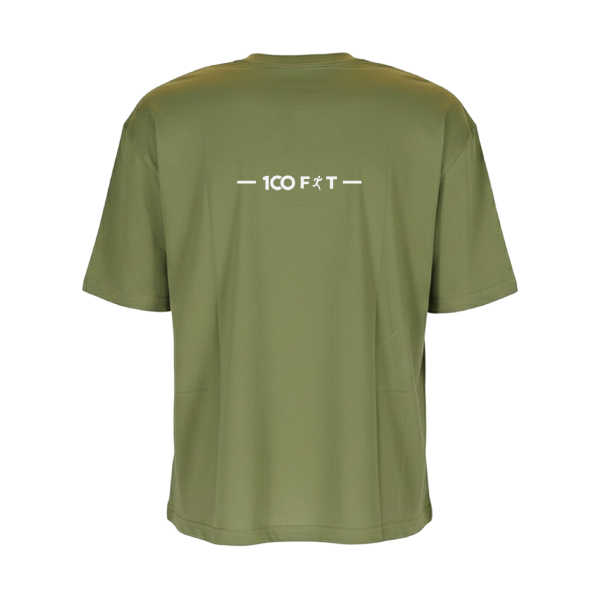 100Fit Premium Olive Green Casual T-Shirt