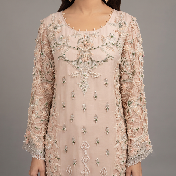 Blush Pink Heavy Embroidered Suit
