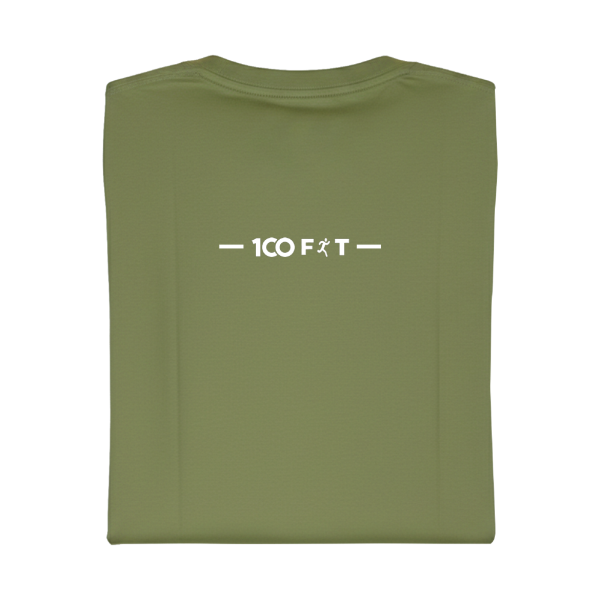 100Fit Premium Olive Green Casual T-Shirt