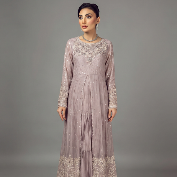 Embellished Mauve Anarkali Maxi Set