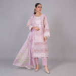 Blush Noor Embroidered 3-Piece Luxury Suit