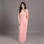 Blush Serenity Georgette Saree