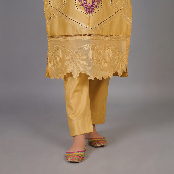 Golden Marigold Embroidered 3-Piece Suit