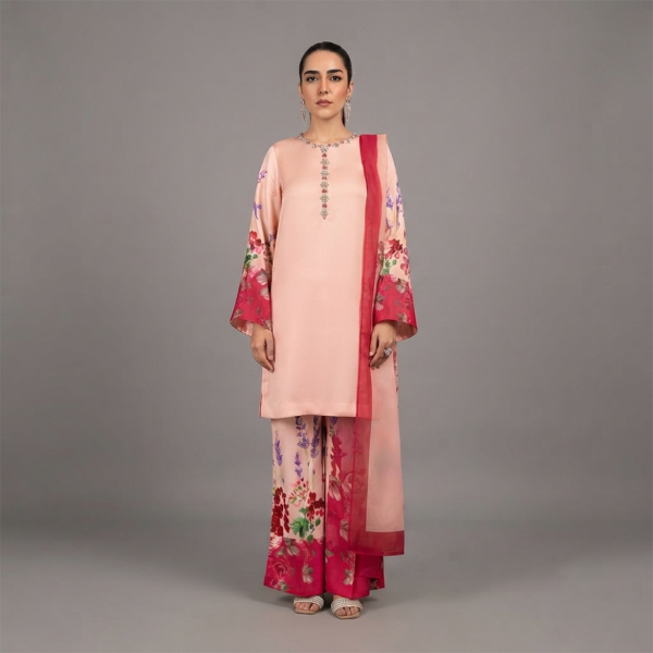 Pastel Peach Floral Co-ord Set