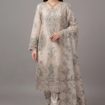 Pearl Mist Embroidered Luxury 3-Piece Suit
