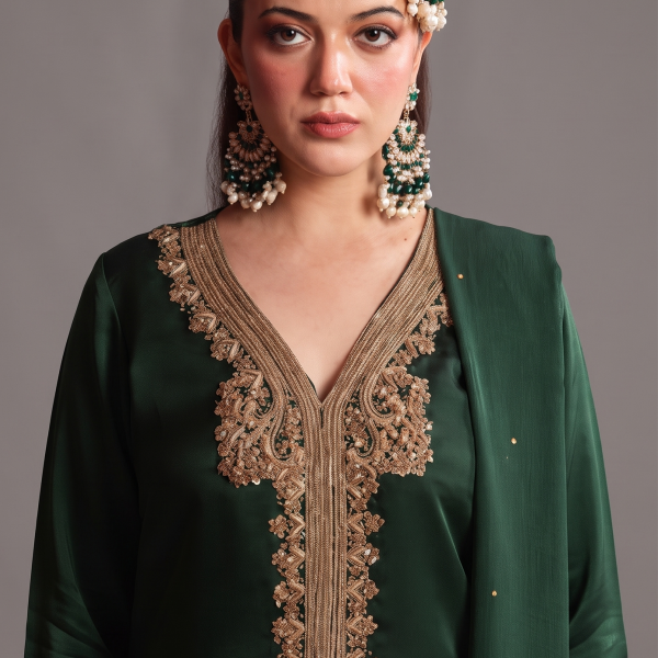 Emerald Royale Embroidered 3-Piece Suit