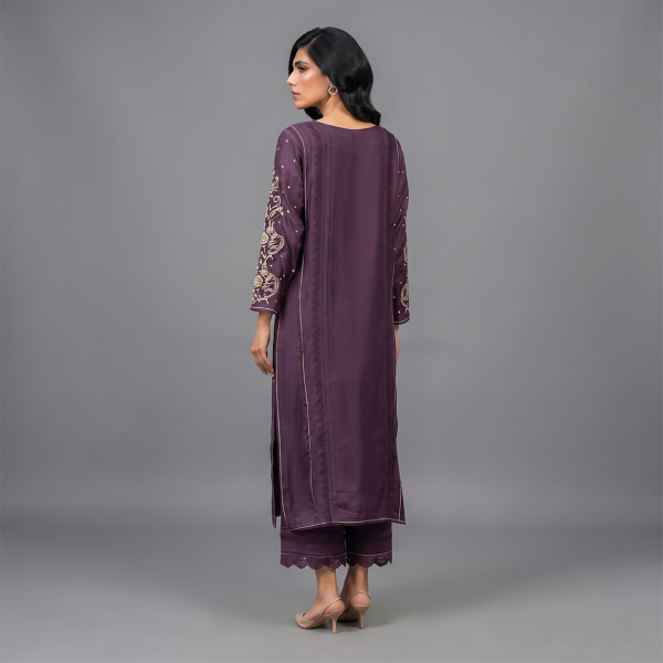 Deep Purple Embroidered Suit