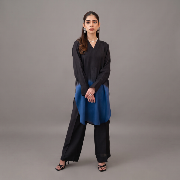 Midnight Ombré V-Neck Tunic Set