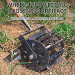 New Wheeled Weeding Tool Multifunctional Hand Push Soil Loosening Hoe Micro Tiller Soil Loosening Weeding Tool Thickened Manual