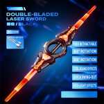 Douyin's New Fire Spinning Sword Double-Edged Telescopic Lightsaber Rotating Blade Colorful Light Cool Laser Sword Toy