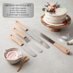 Cross-border stainless steel kitchenware beech handle fried fish spatula multi-functional cooking tools baking spatula barbecue cooking spatula