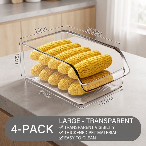 Refrigerator Storage Box Drawer-Type Organizing Fresh-Keeping Box Food-Grade Kitchen Special Vegetable and Egg Freezing Storage Artifact