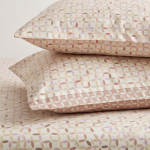 Blush Cotton Double Bedsheet With Pillow Set