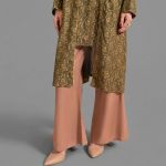 Onyx Geometric Panel Frock with Contrast Wide-Leg Pants