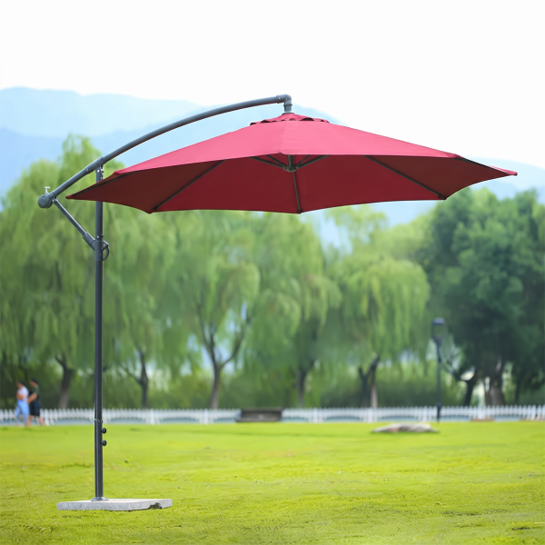 Red Cantilever Patio Umbrella