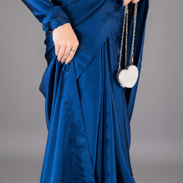 Midnight Cobalt Satin Elegance