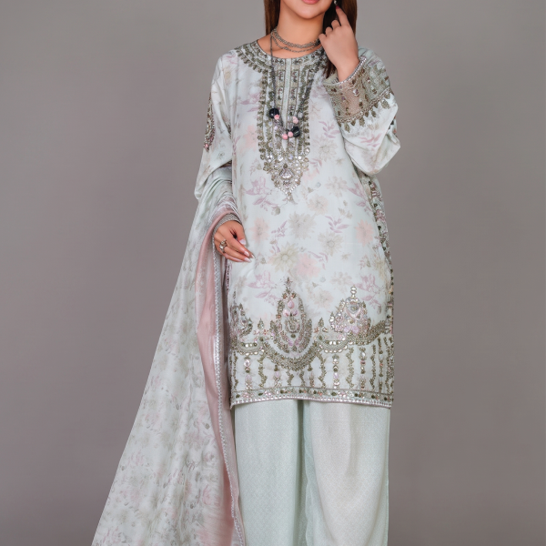 Blush Whisper Embroidered Luxury Lawn Suit