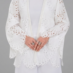 Elegant White Scalloped Eyelet Co-ord Set