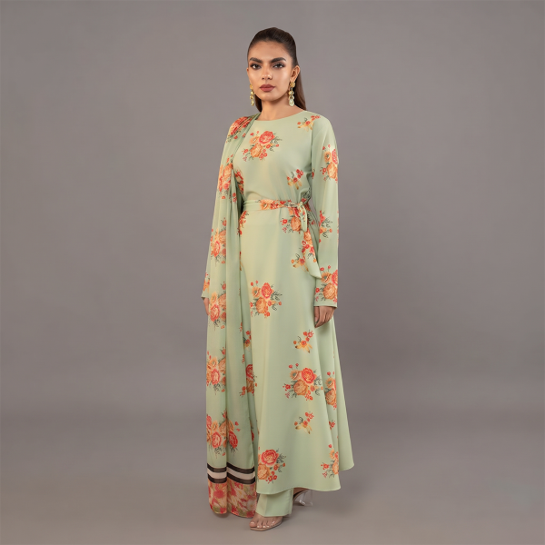 Olive Floral Dress