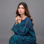 Azure Bloom Printed 2-Piece Lawn Suit