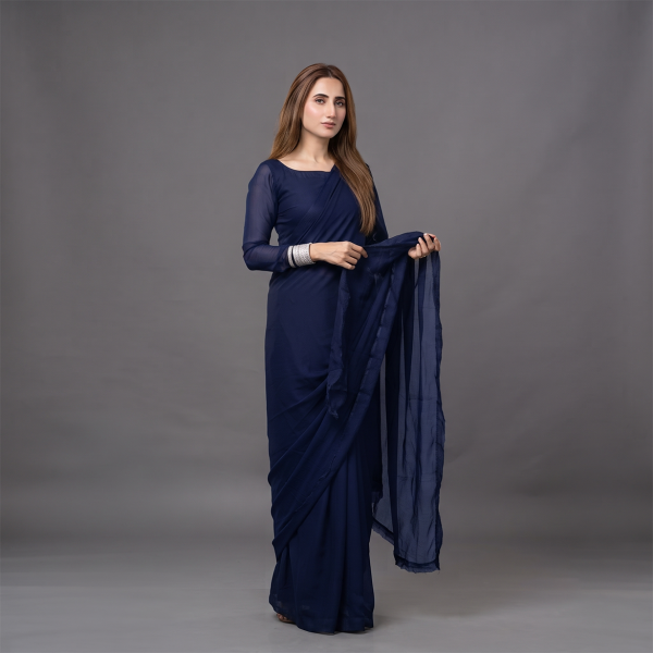 Midnight Sapphire Grace Saree
