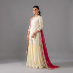 Off-White Embroidered Kurta Set