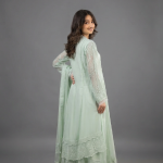 Ethereal Mint Embroidered Maxi