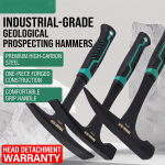 Geological Hammer, Exploration Hammer, Tool, Sheet Metal Hammer, Small Iron Hammer, Pointed Head Integrated Duckbill Hammer, Ice Breaking, Welding Slag Removal, Wall Knocking
