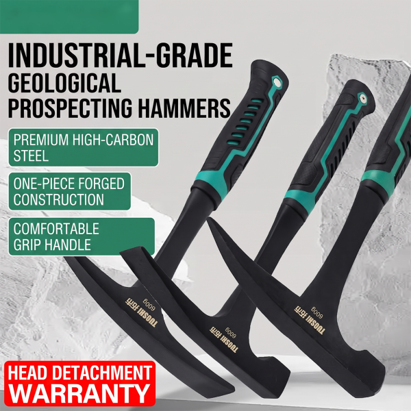 Geological Hammer, Exploration Hammer, Tool, Sheet Metal Hammer, Small Iron Hammer, Pointed Head Integrated Duckbill Hammer, Ice Breaking, Welding Slag Removal, Wall Knocking