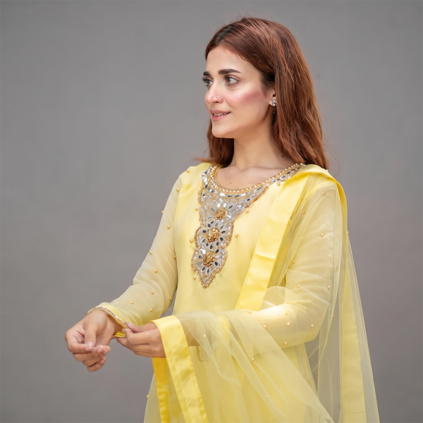Sunshine Yellow Embellished Suit