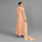 Manahil Shimmering Rose Gold 3-Piece Festive Sequin Gown Set