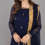 Midnight Royale Embroidered Sharara Suit