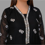 Midnight Ebony Embroidered Silk Set