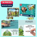 Children's Puzzles for Ages 3-6, 100-Piece 3D Dinosaur Puzzle, Customized Early Education Toys, Puzzle Gift Box for Babies Aged 6-12