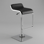 Modern Black Chrome Bar Stool
