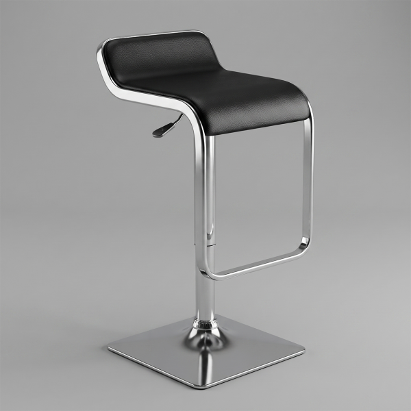 Modern Black Chrome Bar Stool