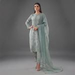 Sage Monochrome Embroidered Ensemble
