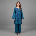 Azure Bloom Printed 2-Piece Lawn Suit
