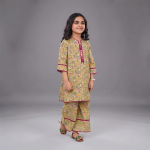 Olive Floral Charm Printed 2-Piece Suit