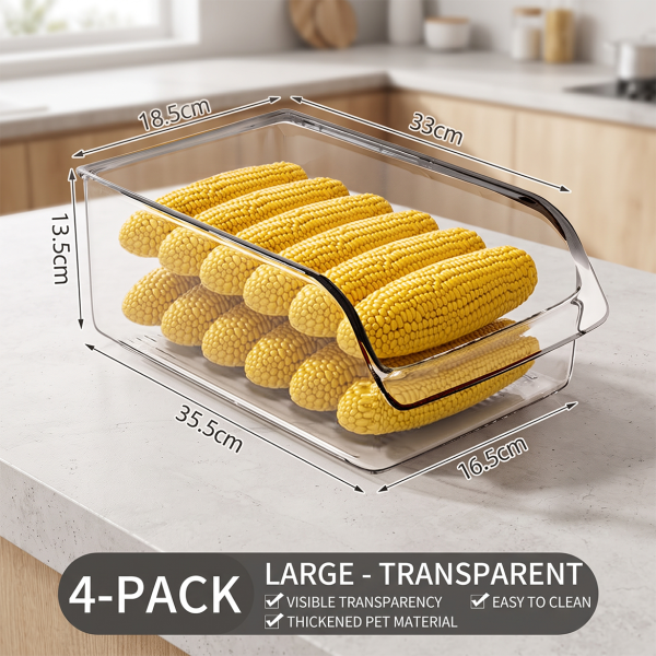 Refrigerator Storage Box Drawer-Type Organizing Fresh-Keeping Box Food-Grade Kitchen Special Vegetable and Egg Freezing Storage Artifact