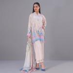 Serene Pastel Floral Three-Piece Suit