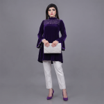 Royal Amethyst Pearl Velvet Suit