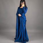 Midnight Cobalt Satin Elegance