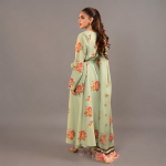 Olive Floral Dress