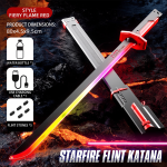 Douyin's New Fire Spinning Sword Double-Edged Telescopic Lightsaber Rotating Blade Colorful Light Cool Laser Sword Toy