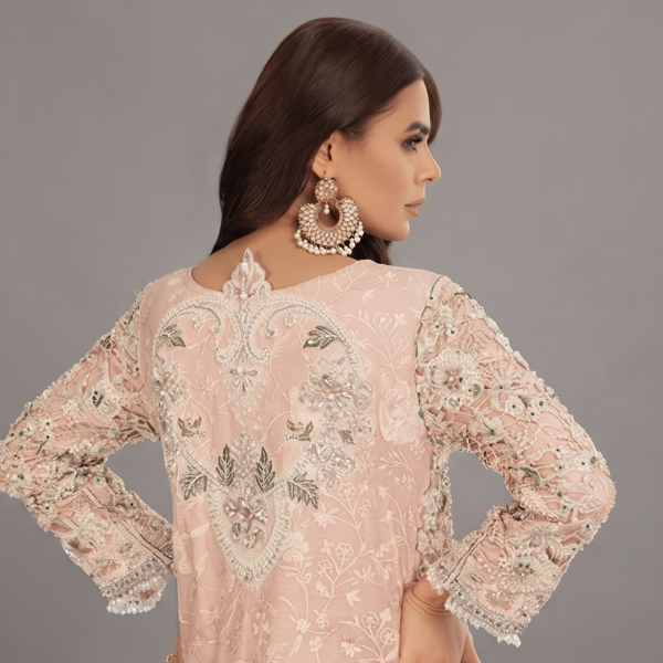 Blush Pink Heavy Embroidered Suit