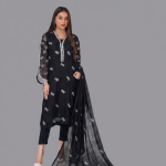 Midnight Ebony Embroidered Silk Set