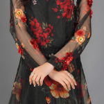 Midnight Scarlet Bloom Suit